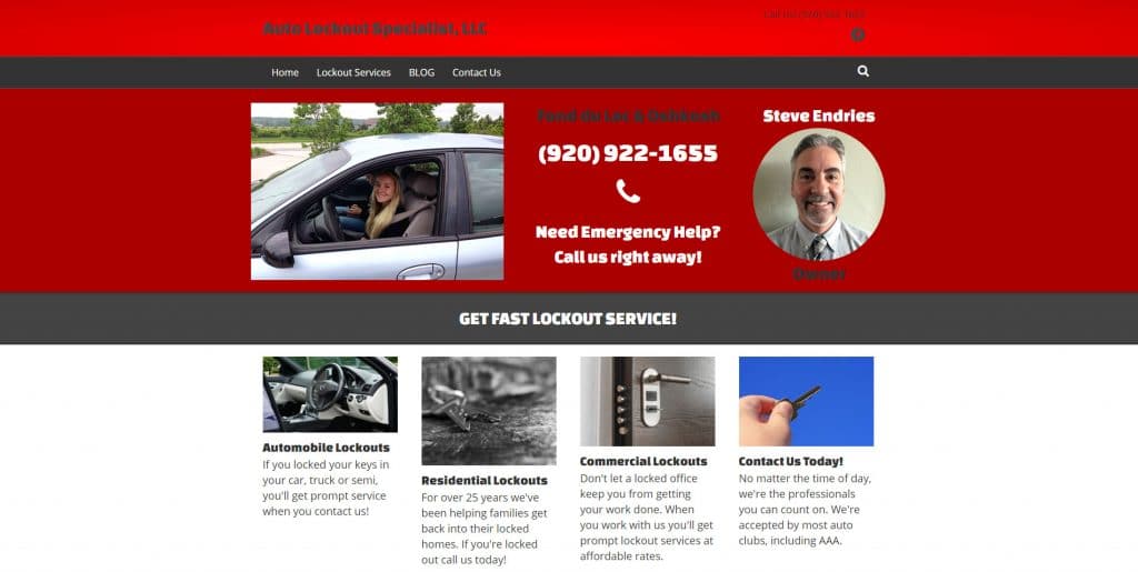 New Auto Lockout Specialist, LLC website Fond du Lac and Oshkosh, Wisconsin.