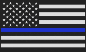 Blue Lives Matter American flag logo.