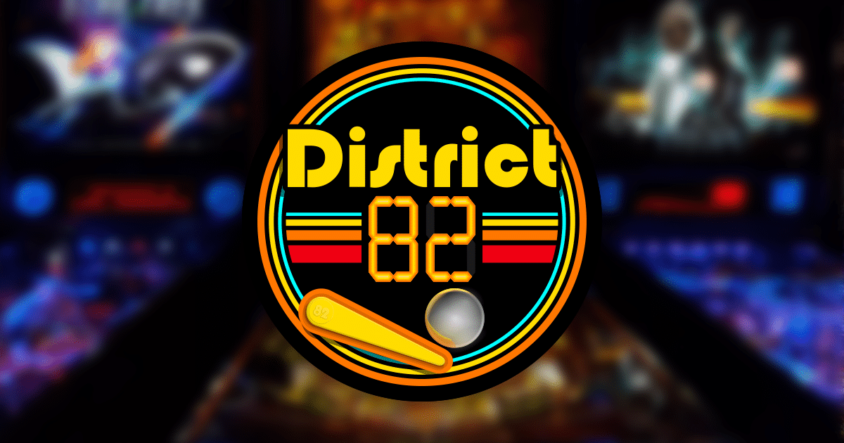 District 82 Pinball Arcade in DePere, WI - Logo design and website development.