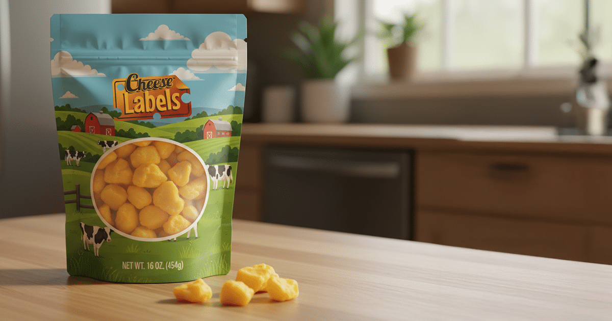 Website design, logo branding and product visualization services for Cheese Labels