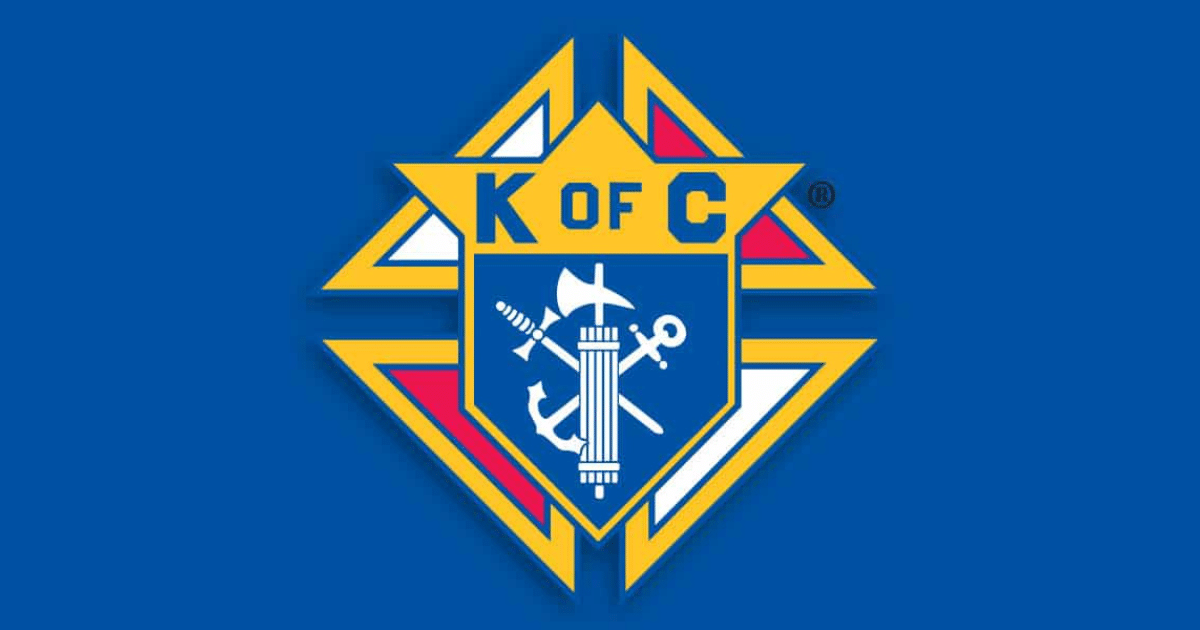 Knights of Columbus Fond du Lac logo on blue background.