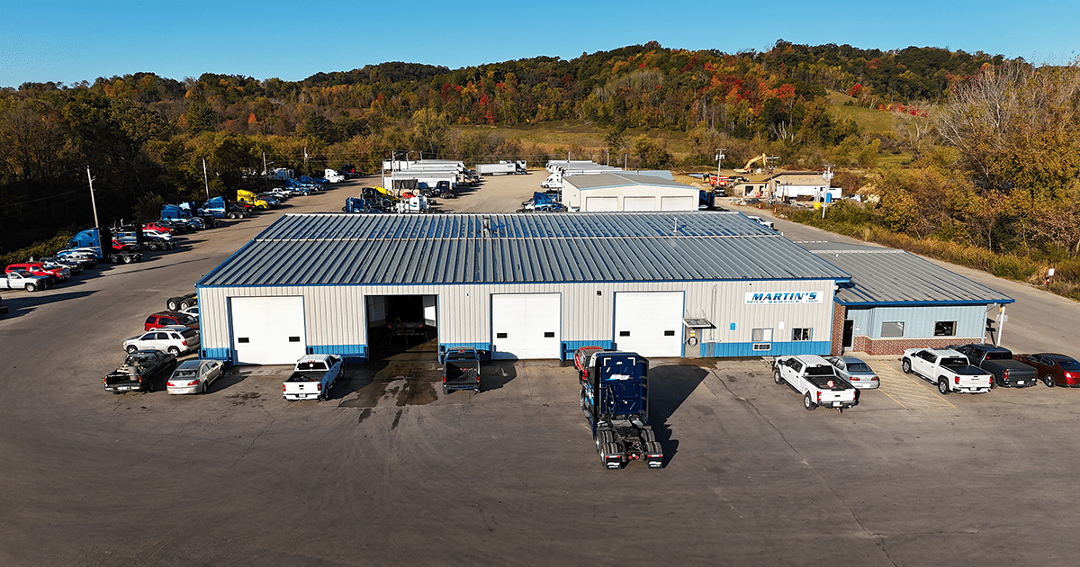 Martin’s Milk Service, Inc. building in Wilton, WI. Aerial drone photography by Tyler Kimpel of vPaulTech LLC a certified part 107 pilot.