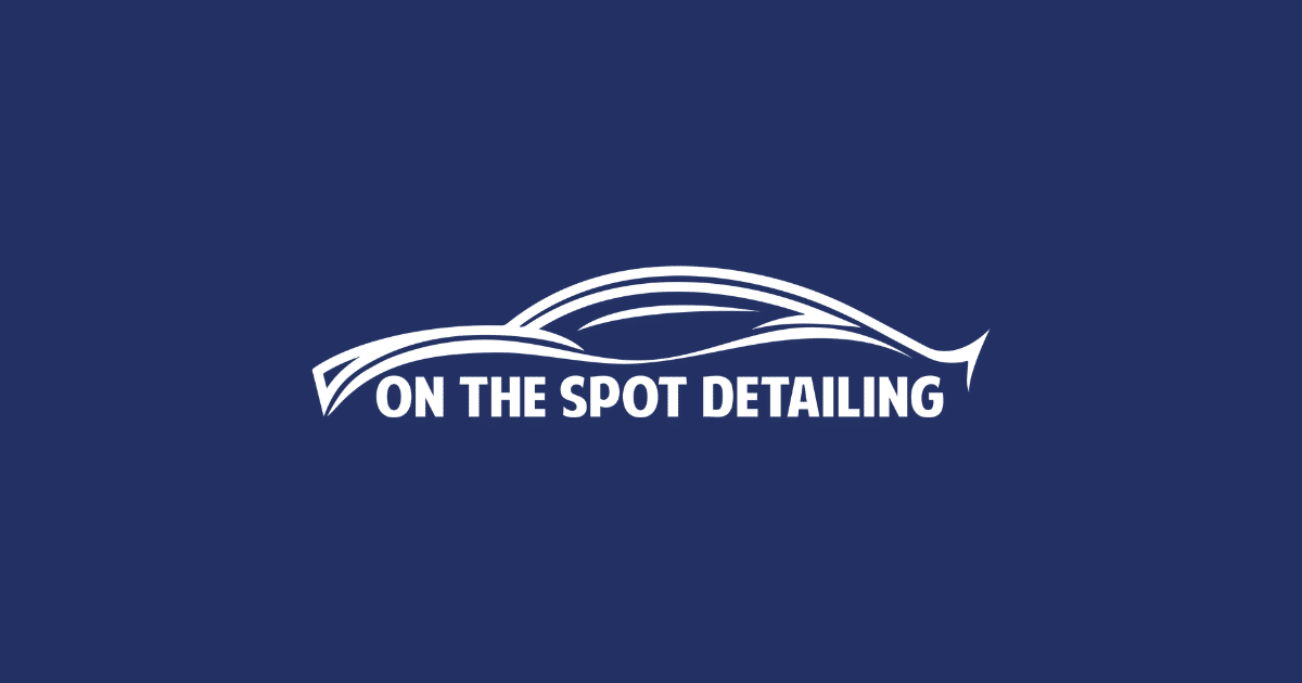 On the Spot Detailing logo on blue background.