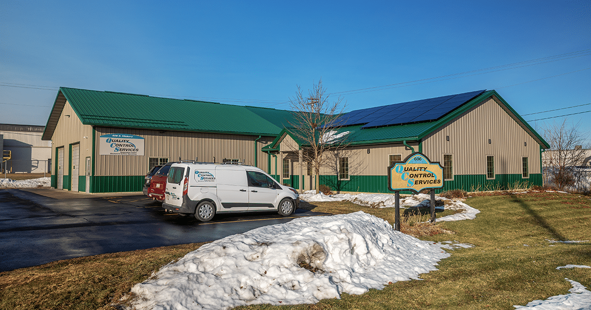 Quality Controls Service and Solutions, Inc. in Fond du Lac, WI - Website design and photography.