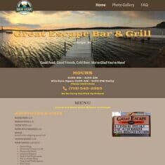 Great Escape Bar and Grill (Phelps) website.
