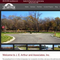 J.E. Arthur & Associates Civil Engineering & Land Surveying website.