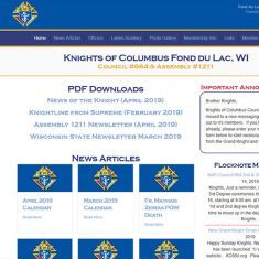 Knights of Columbus Fond du Lac website.
