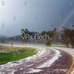 Rainbow after a hailstorm near Keystone, South Dakota.