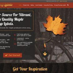 Portfolio: Maple Syrup Labels website.