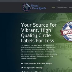 Portfolio: Round Circle Labels website.